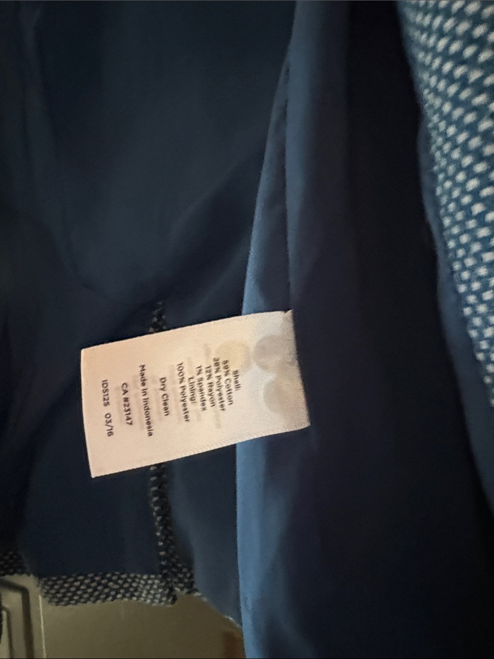 Talbots Light Blue Textured Single-Button Blazer - Picture 5 of 5